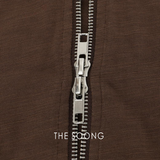 THESOONG|"灵感趋势"经典纯棉竹节纱重酵洗纹理连帽卫衣外套HBWY7346 商品图8