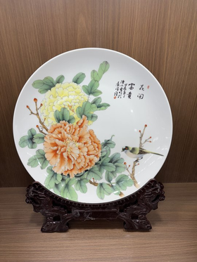 新彩花开富贵赏盘