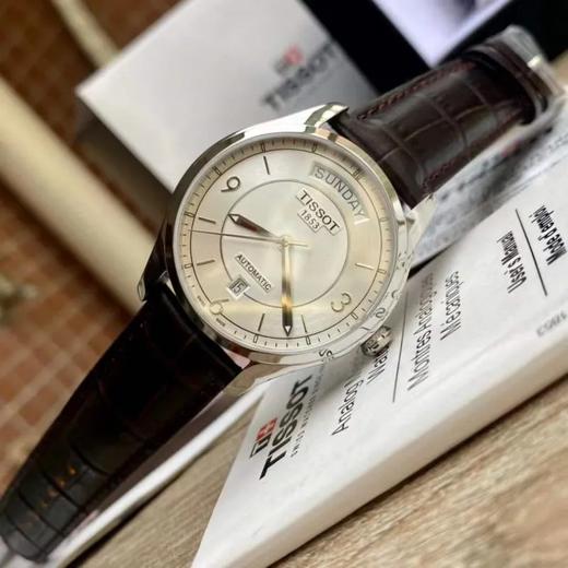 【联保两年】瑞士天梭TISSOT经典简约机械男士手表[机芯2834-6H-12H]T038.430.16.037.00 商品图0