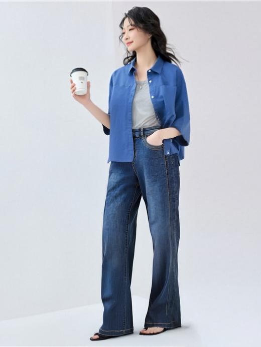 佐丹奴25年新款女装阔腿牛仔裤05415039 商品图13