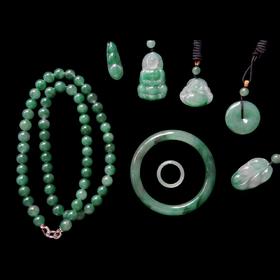 ISME非洲翠系列 冰种飘花手串耳钉耳线吊坠项链戒指手镯 节日送礼佳品