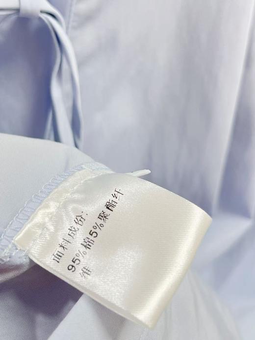 【早秋特卖】品质 95%棉立领压皱蝴蝶结长袖衬衫-喜出 商品图2
