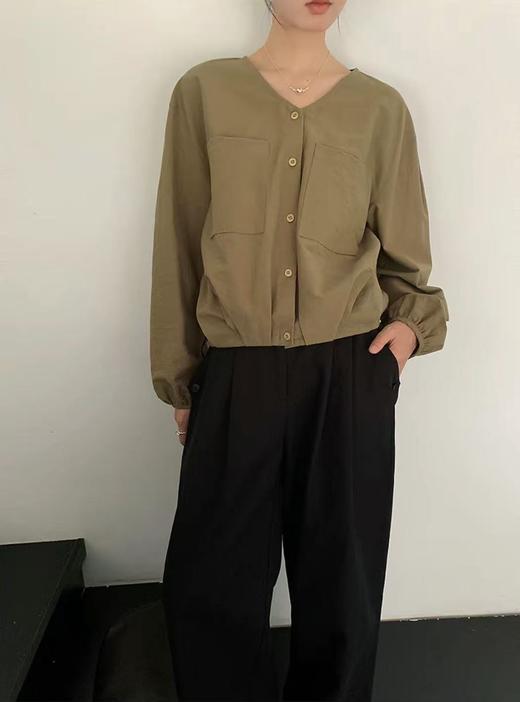 【早秋特卖】1830长袖V领花苞款外套1喜出 商品图2