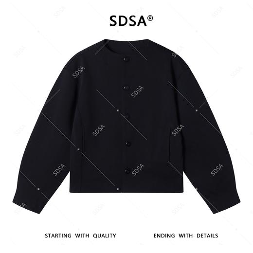 OAS901SDSA男士2025新款轻奢痞帅男装简约纯色纽扣短款外套上衣百搭复古 商品图1