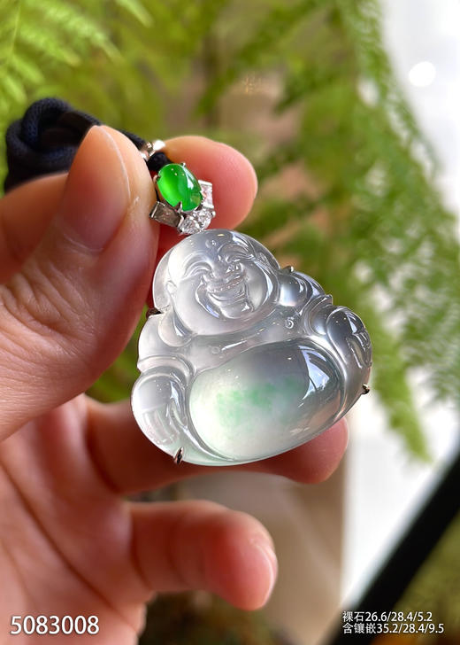 玻璃种飘翠佛公吊坠【5083008】具体价格微信咨询 商品图1