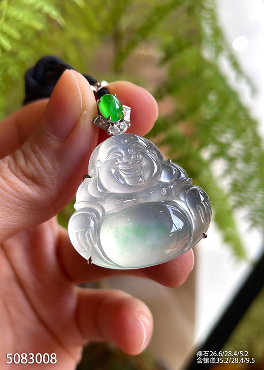玻璃种飘翠佛公吊坠【5083008】具体价格微信咨询 商品图0