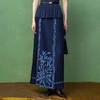 【林栖设计小店】【现货】【弹力腰围】寻迹蓼蓝改良马面裙新中式国风绣花2025秋季新款半身裙女1953110 商品缩略图0