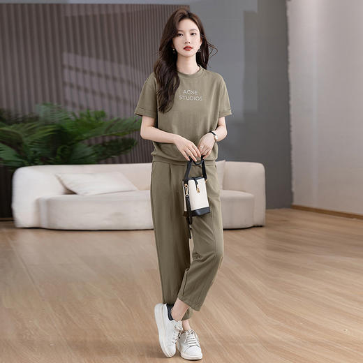 休闲运动服套装，韩版宽松洋气显瘦时尚卫衣两件套潮HR-KSM8510 商品图2