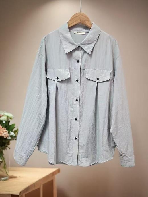 【早秋特卖】318天然纤维麻棉感中长衬衫衬衫-喜出 商品图3