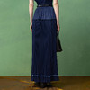 【林栖设计小店】【现货】【弹力腰围】寻迹蓼蓝改良马面裙新中式国风绣花2025秋季新款半身裙女1953110 商品缩略图4