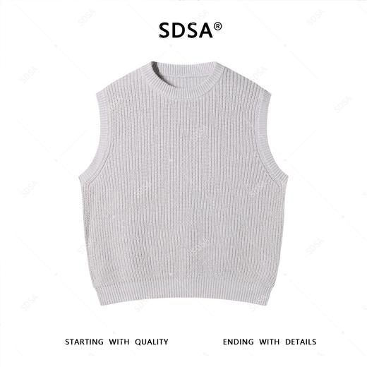 72531SDSA秋冬新款男士痞帅潮牌纯色无袖针织马甲背心百搭圆领时尚潮流 商品图0