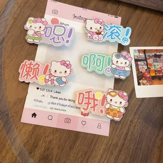 【醒粉福利8.9元10个】搞怪糖果色文字猫咪发夹日系10个 甜美百搭少女风侧边鸭嘴夹发卡发饰 商品图3