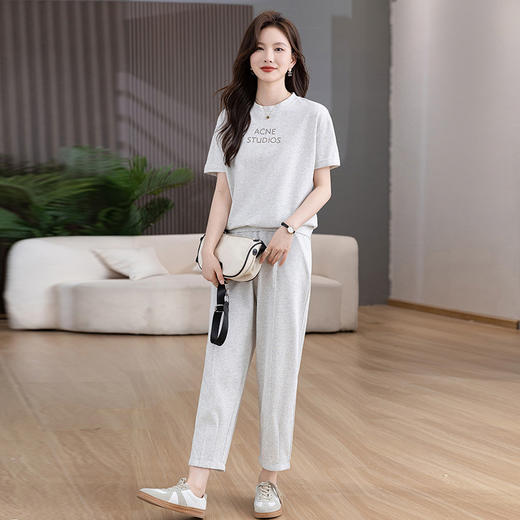 休闲运动服套装，韩版宽松洋气显瘦时尚卫衣两件套潮HR-KSM8510 商品图0