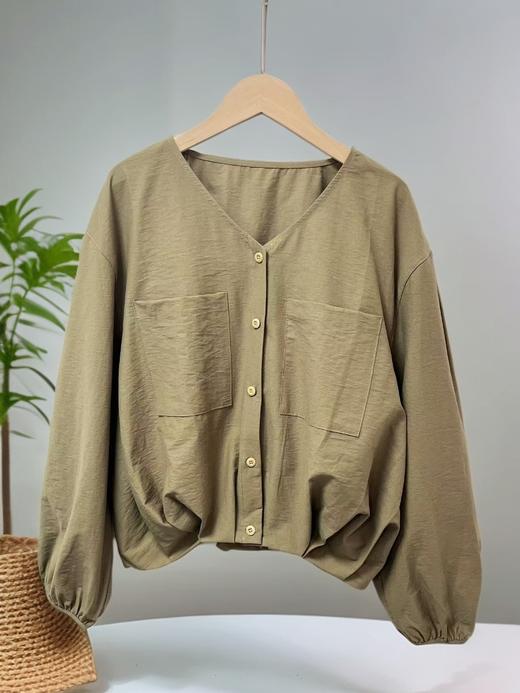 【早秋特卖】1830长袖V领花苞款外套1喜出 商品图7