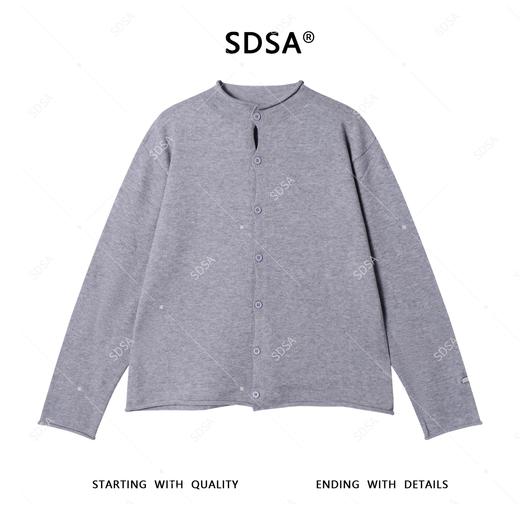 51166SDSA男士毛衣2025新款轻奢痞帅男装纯色慵懒半高领纽扣开衫针织衫 商品图0