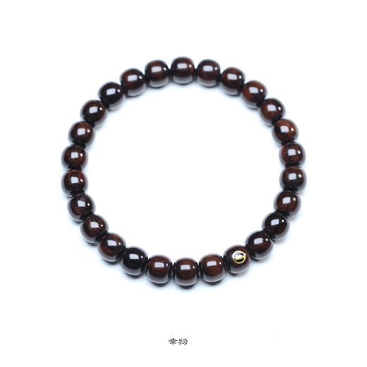【青山特惠】金标8*8.8mm26颗海南黄花梨沉水紫油梨老料数控精工老型桶珠手串h8 商品图1