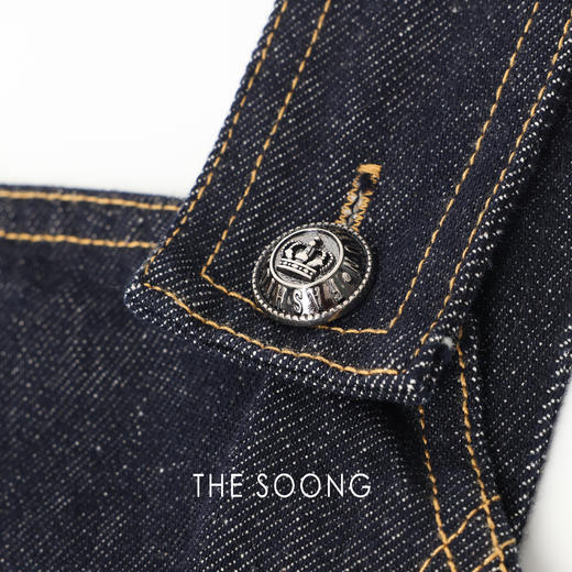 THESOONG|"巴黎背带裙"纯棉透气舒适线条感牛仔吊带裙HWQZ7630 商品图4