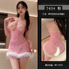 【情趣内衣】霏慕镂空露沟毛绒摆透视连衣裙ZY7434  7434  6977890234447 6977890234454 商品缩略图1