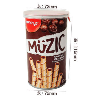 马奇新新纯可可脂巧克力注心蛋卷饼干零食休闲食品点心85g*6罐装 /休闲食品 /饼干 /夹心饼干 商品图4