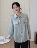 【早秋特卖】318天然纤维麻棉感中长衬衫衬衫-喜出 商品缩略图0