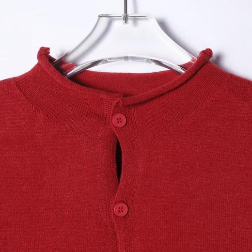 51166SDSA男士毛衣2025新款轻奢痞帅男装纯色慵懒半高领纽扣开衫针织衫 商品图2