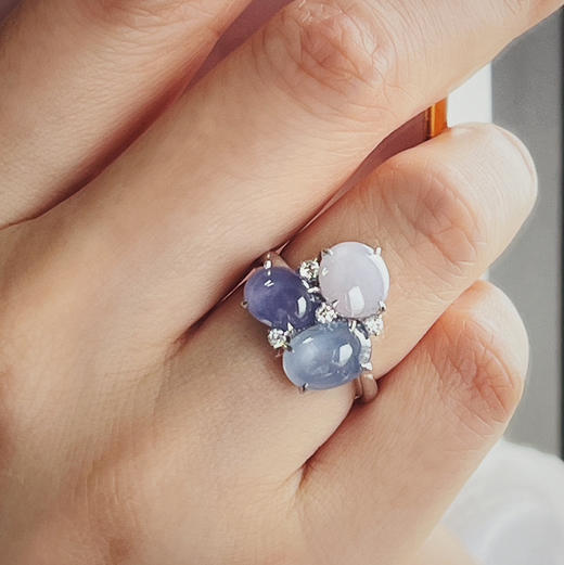 BY EVITA系列 18K镶钻石和星光蓝宝石 戒指 商品图0