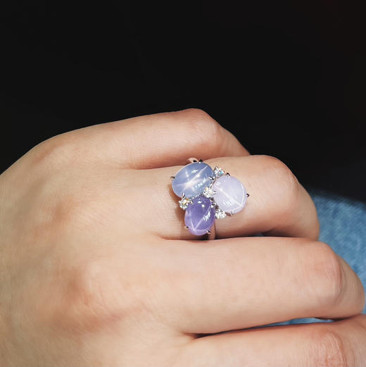 BY EVITA系列 18K镶钻石和星光蓝宝石 戒指 商品图1