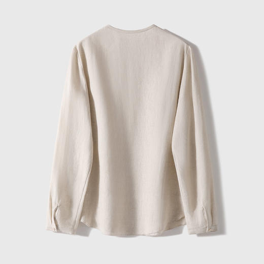 春秋新品"萬物生"法国雨露麻 舒爽透气重工钉珠衬衫 商品图12