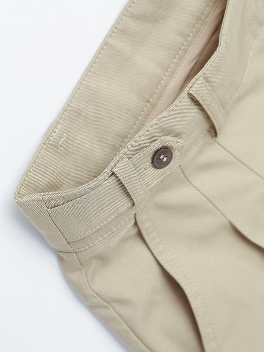 法式优雅风！卡其色阔腿裤 卷边设计 搭白色刺绣衬衫超绝 商品图2