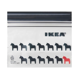 IKEA 密封袋 黑色 0.3 公升 25个