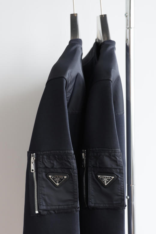 P.R.D 25秋季新款 宽松尼龙拼接 圆领卫衣 WY897 商品图5