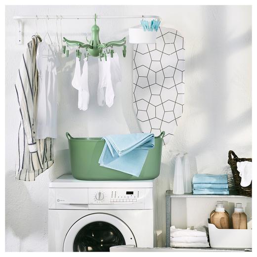 IKEA 悬挂式晾衣架带16个衣夹 绿色 商品图5