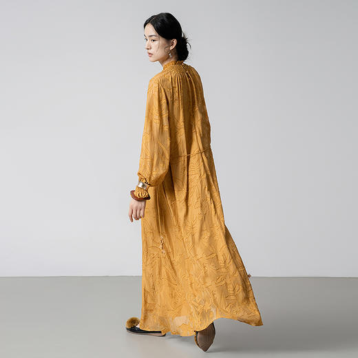 【林栖设计小店】【现货】立体剪花真丝连衣裙宽松打揽气质2025秋季新品花仙子女裙1953068 商品图4