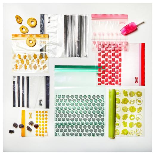 IKEA 密封袋 图案 红色/粉红色 2.5/1.2 公升 50个装 商品图6