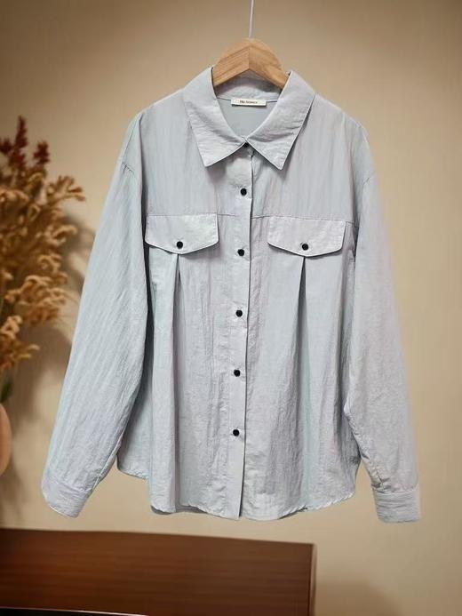 【早秋特卖】318天然纤维麻棉感中长衬衫衬衫-喜出 商品图5
