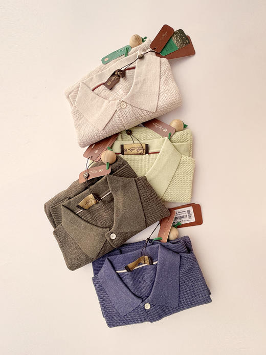 L+P家新单品，POLO衫亚麻提花T恤 商品图0