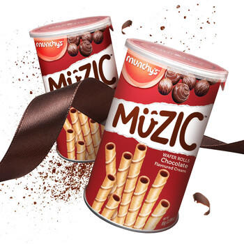 马奇新新纯可可脂巧克力注心蛋卷饼干零食休闲食品点心85g*6罐装 /休闲食品 /饼干 /夹心饼干 商品图6