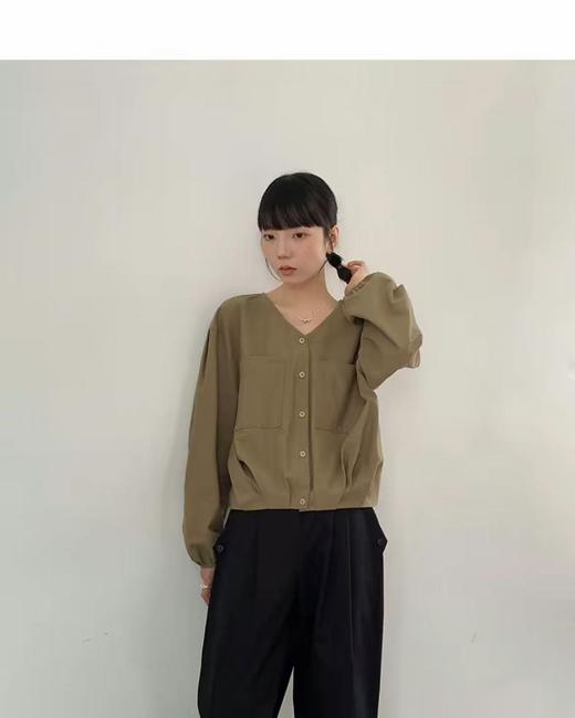 【早秋特卖】1830长袖V领花苞款外套1喜出 商品图1