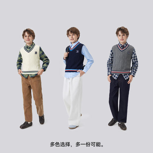 【纳维凯尔】【120-165】Navigare小帆船男童秋冬针织马甲 商品图3