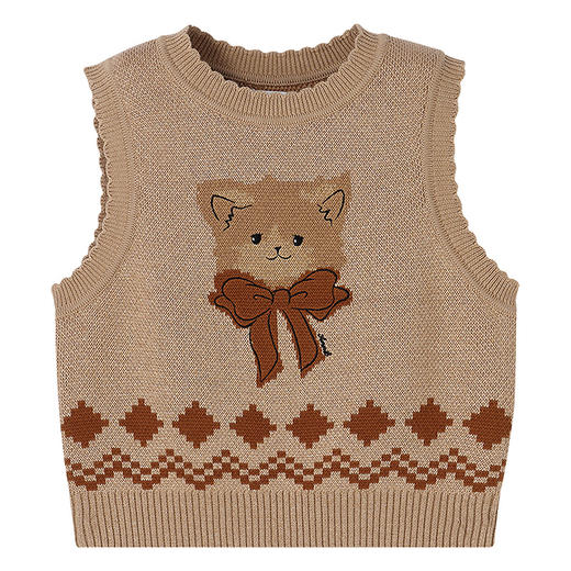 【实体店同款】女童针织背心秋季新款安奈儿童装AG532129 商品图5