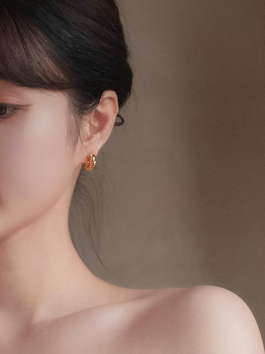 【任选3件599元】圆环耳饰 S925银耳环时尚ins风耳圈MEMORA诗普琳YEE01001（线上专供） 商品图3