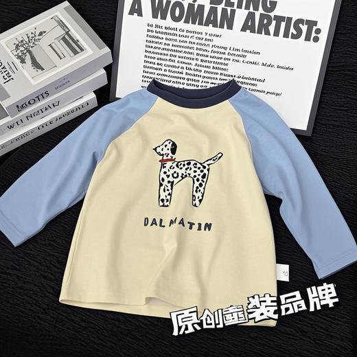 【29.9元2件起】专一儿童纯棉打底衫韩版插肩款男女童T恤休闲时尚童装90-170 商品图2