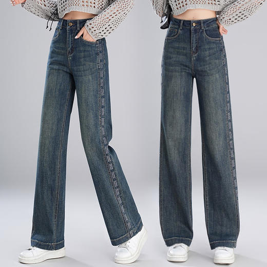 PY 2025新款阔腿牛仔裤 &FLS6631 商品图2