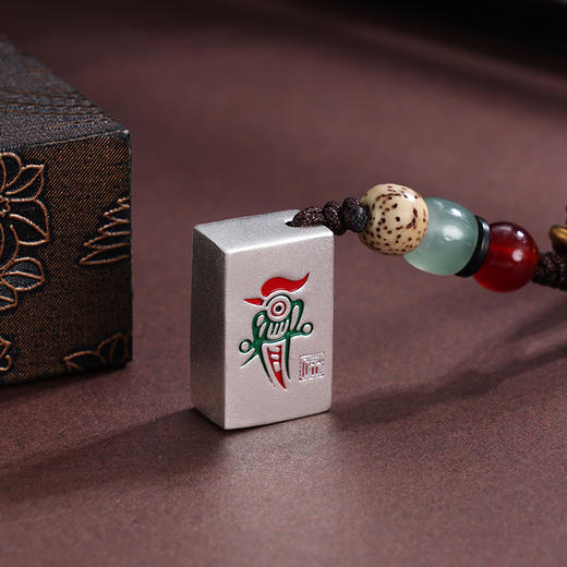 子佩集S999银【发财幺鸡】钥匙扣【ZXFYSK001】纯银麻将原创作品吉言把把胡2507 商品图5