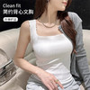 【49.9任选/2件❗️带胸垫吊带背心】外穿简约百搭，舒适丝滑清爽透气，无痕黑科技，自带胸垫一体无痕背心，打底抹胸上衣纯色L 商品缩略图2