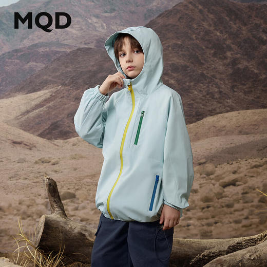 【MQD】男大童秋季工装户外潮酷机能感连帽外套风衣 商品图0