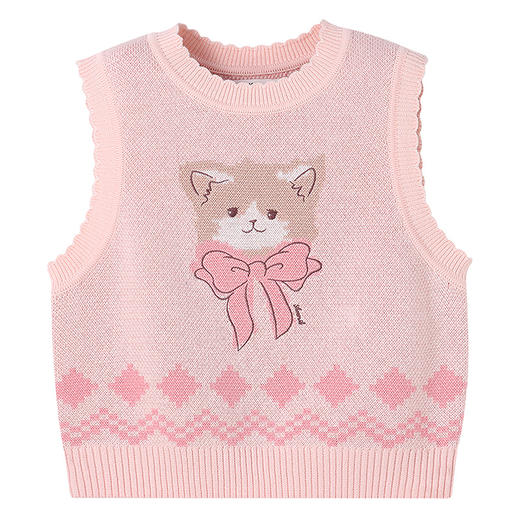 【实体店同款】女童针织背心秋季新款安奈儿童装AG532129 商品图6