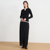 EITIE爱特爱莱赛尔柔软舒适高腰极简长款黑色2025秋季新款半裙C2506814 商品缩略图3