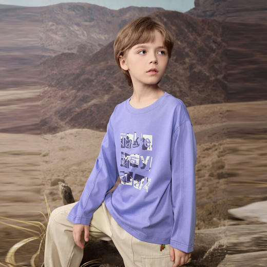 【MQD】男大童秋季潮酷休闲卡通亲肤长袖T恤 商品图3