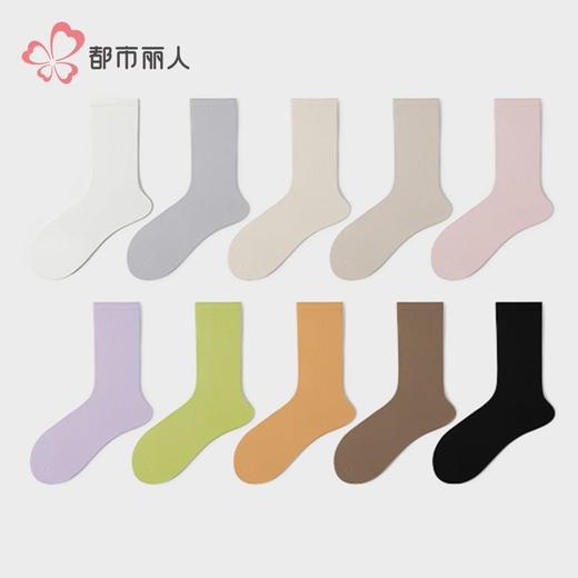 都市丽人袜子女士袜子高含棉女袜子女中筒袜LCHDF4 商品图2